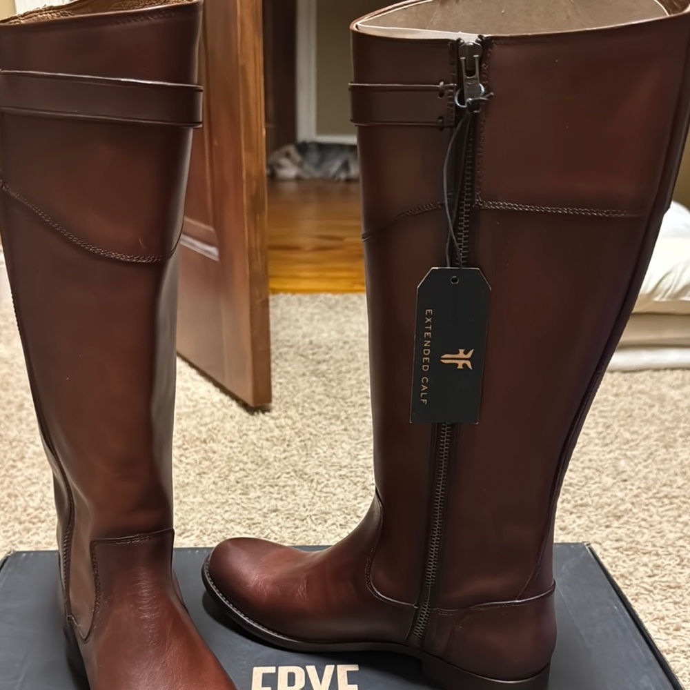 Frye Dark Brown Leather Tall Boots